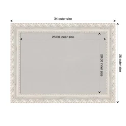 34"x26" Opera Wood Frame Gray Cork Board Off-White - Amanti Art -Home Furniture GUEST 43477277 9a61 4eee 950d 653bf48348e2