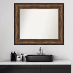 Amanti Art Ballroom Bronze Non-Beveled Bathroom Wall Mirror -Home Furniture GUEST 43ad6e3a cafd 4206 84b7 b0beebbc392b