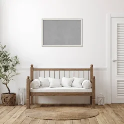 38"x26" Two Tone Framed Magnetic Board Silver - Amanti Art: Real Wood, Wall Mount, Office & Home Decor -Home Furniture GUEST 43f9383e a0d8 4578 9521 1eb628ca11e0