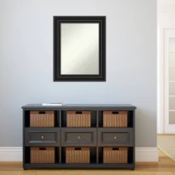 24" X 30" Non-Beveled Colonial Black Wall Mirror - Amanti Art -Home Furniture GUEST 4518a902 b411 45c9 bafe 5117a82444a0