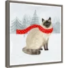 16" X 16" Christmas Cats And Dogs III By Victoria Borges Framed Canvas Wall Art - Amanti Art -Home Furniture GUEST 467c704e c7b2 4040 8e2d fa319e899f4e