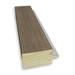 41" X 30" Non-Beveled Eva Narrow Bathroom Wall Mirror Brown - Amanti Art