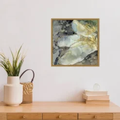 16" X 16" Abstracted Lily I By Jennifer Goldberger Framed Canvas Wall Art - Amanti Art -Home Furniture GUEST 487e860a 3b68 4058 85af 899721096bbf