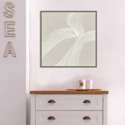 22" X 22" On The Same Wavelength II By Isabelle Z Framed Canvas Wall Art Gray Wash - Amanti Art -Home Furniture GUEST 4a69105a 3cab 494c a887 36ca835b8513