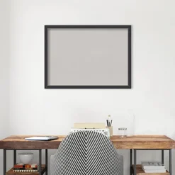 30"x22" Stylish Wood Frame Cork Board Black - Amanti Art -Home Furniture GUEST 4a902080 e14c 4d99 85fb 5b2c2aafaa68