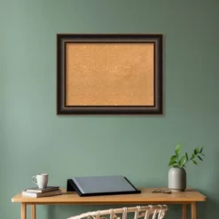 34"x26" Villa Wood Frame Natural Cork Board Oil Rubbed Bronze - Amanti Art: Wall Mount, Custom Framed, Home Organization -Home Furniture GUEST 4b5f087d 39b5 4308 a431 61feee5c82e3