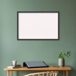 38"x26" Stylish Wood Frame White Cork Board Black - Amanti Art -Home Furniture GUEST 4c7f5433 a428 4d1f 9e0c f6439fbab0a8