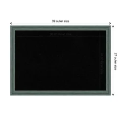 39"x27" Upcycled Wood Frame Black Cork Board Teal/Gray - Amanti Art -Home Furniture GUEST 4cb0dea5 5d30 43a4 9f36 90f387b3d278