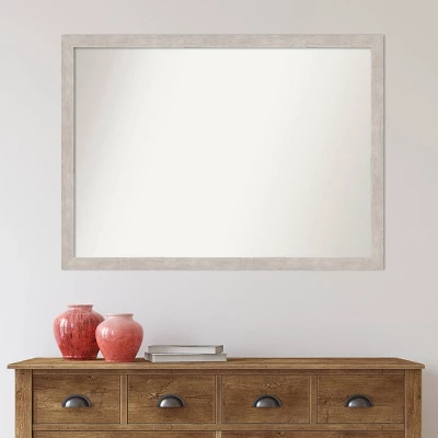 41" X 30" Non-Beveled Marred Silver Wood Wall Mirror - Amanti Art: Modern Rectangular, Includes Mounting Hardware 9 41" X 30" Non-Beveled Marred Silver Wood Wall Mirror - Amanti Art: Modern Rectangular, Includes Mounting Hardware - Image 7
