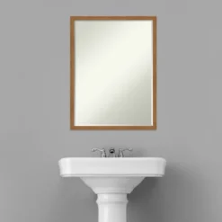 Amanti Art Carlisle Narrow Petite Bevel Wood Bathroom Wall Mirror -Home Furniture GUEST 4e36706f e846 4574 9ee3 109a9c6fd075