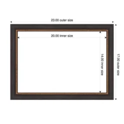 Amanti Art 17"x23" Ashton Black Framed Magnetic Dry Erase Board -Home Furniture GUEST 4eb4ea83 d0de 4d60 b8b1 0cd655ab8318