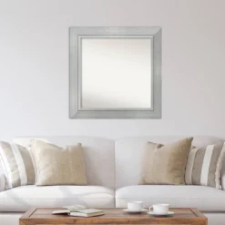 33" X 33" Non-Beveled Romano Silver Wood Wall Mirror - Amanti Art -Home Furniture GUEST 4ff9ac5c d55d 43af 8f4d 8a11c58a9cdb