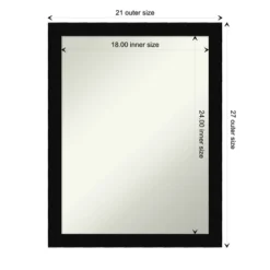 Black Museum Non-Beveled Wood Bathroom Wall Mirror 18 Black Museum Non-Beveled Wood Bathroom Wall Mirror -Home Furniture GUEST 51096cce f3b9 47c6 81a8 b0052eb3fffd