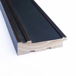 34" X 34" Non-Beveled Mezzanine Wood Bathroom Wall Mirror Espresso Brown - Amanti Art