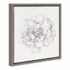 16" X 16" Pen And Ink Florals IV Framed Canvas Wall Art - Amanti Art -Home Furniture GUEST 53549aab 97a2 42eb a0c5 e6d26fe36021