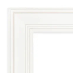 34" X 28" Non-Beveled Ridge White Bathroom Wall Mirror - Amanti Art -Home Furniture GUEST 54020db6 cb87 46fd 9445 4ad26633be4d