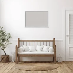 Amanti Art 38"x26" Morgan Wood Frame Gray Cork Board White/Blue - : Wall Mounted Bulletin Board, Custom Framed, Organizational Tool -Home Furniture GUEST 5406ddf8 aa51 4284 a222 8ca6c880c522