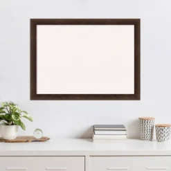 31"x23" Narrow Wood Frame White Cork Board Warm Walnut - Amanti Art: Wall-Mounted, Custom Crafted -Home Furniture GUEST 5489239f bd32 4aed 8006 8ae61282425a