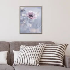 16" X 20" La Reine De Neiges Flower By Fabien Bravin Framed Canvas Wall Art - Amanti Art -Home Furniture GUEST 54b0fa90 5312 4ed9 9be1 e99d93b4ed30