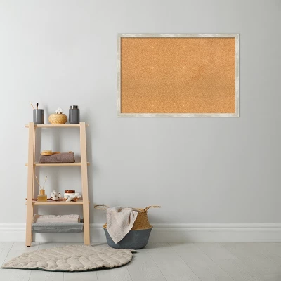 Amanti Art Crackled Metallic Narrow Framed Corkboard, Natural Cork 7 Amanti Art Crackled Metallic Narrow Framed Corkboard, Natural Cork - Image 5