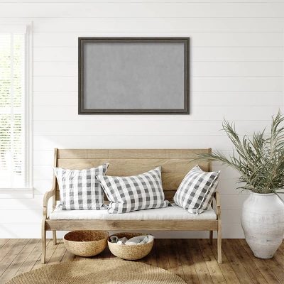 39"x27" Upcycled Framed Magnetic Board Brown/Gray - Amanti Art 6 39"x27" Upcycled Framed Magnetic Board Brown/Gray - Amanti Art - Image 4