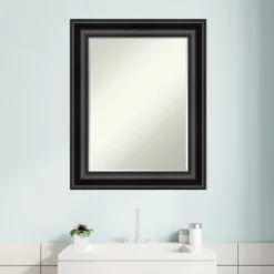 Amanti Art Grand Black Petite Bevel Bathroom Wall Mirror 29.75 X 23.75 In. -Home Furniture GUEST 55ea8d63 5359 4158 8ca0 9cccd6bce96d