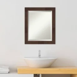 Wildwood Framed Bathroom Vanity Wall Mirror Brown - Amanti Art -Home Furniture GUEST 5638ef01 e440 4175 8552 e7cce250815f