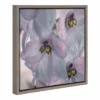 16" X 16" USA, Washington State, Seabeck. Delphinium Blossoms Close-up. Framed Canvas Wall Art - Amanti Art