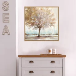 22" X 22" Infinite Peace By Eva Watts Framed Canvas Wall Art Light Brown - Amanti Art -Home Furniture GUEST 568fac2c cd89 400e ab8a a1ac51db6d41