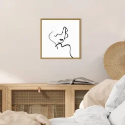 16" X 16" Muser I Woman By Isabelle Z Framed Canvas Wall Art Gold - Amanti Art -Home Furniture GUEST 572a8775 9f70 4845 9cb7 9a160a57fb67