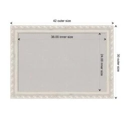 42"x30" Opera Wood Frame Gray Cork Board Off-White - Amanti Art -Home Furniture GUEST 573162a4 4dc5 4a5e 91e0 5e15cfdd0924