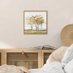 16" X 16" Golden Acre Wood By Isabelle Z Framed Canvas Wall Art - Amanti Art -Home Furniture GUEST 5765d699 63c8 4998 aa56 192992e93c7f