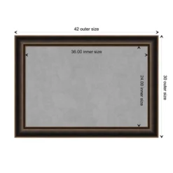 42"x30" Villa Framed Magnetic Board Oil Rubbed Bronze - Amanti Art: Wall Mount, Metal, Home & Office Decor -Home Furniture GUEST 57e1eafe b2ec 44fa 94b3 bb5c33a3c6f1