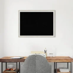 30"x22" Two Tone Wood Frame Cork Board Silver - Amanti Art -Home Furniture GUEST 57e31cc7 209e 4e10 b0d2 547f865cf931