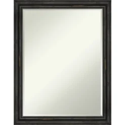 Amanti Art Rustic Pine Narrow Petite Bevel Wood Bathroom Wall Mirror -Home Furniture GUEST 58bea160 8d12 4279 87ba bb746f1d9423