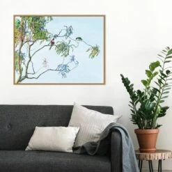 30" X 22" Eucalyptus Tree By Urban Road Framed Canvas Wall Art Light Brown - Amanti Art -Home Furniture GUEST 5a5f618b 6c83 48e0 a68e acecd5a4edc4