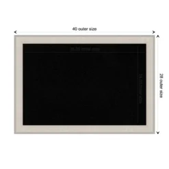 40"x28" Cottage Wood Frame Black Cork Board White/Silver - Amanti Art: Elegant Wall Mount Bulletin Board For Office & Home -Home Furniture GUEST 5b63c9a9 a8ac 48fe 8782 b25e905f6a8a