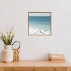 16" X 16" Sesimbra II Beach By Ingrid Beddoes Framed Canvas Wall Art - Amanti Art -Home Furniture GUEST 5d836e66 0f98 4926 9efc 2ec99c292316