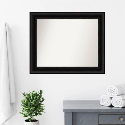 34" X 28" Non-Beveled Parlor Bathroom Wall Mirror Black - Amanti Art 10 34" X 28" Non-Beveled Parlor Bathroom Wall Mirror Black - Amanti Art - Image 8