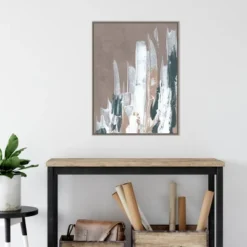 22" X 30" Shape Of Form I By JL Design Framed Canvas Wall Art Gray Wash - Amanti Art -Home Furniture GUEST 5e6486e3 f211 4f14 b6d3 21ba008f4fdb