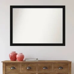 41" X 30" Non-Beveled Avon Black Wall Mirror - Amanti Art -Home Furniture GUEST 5e7bdcdf 5561 4623 bd29 88ef0aa6cbb1