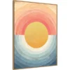32" X 42" Retro Vibes Abstract Sun By Danhui Nai Framed Canvas Wall Art Print - Amanti Art -Home Furniture GUEST 5ee2126d 4aec 4907 85bd 08326d9948c7
