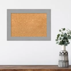 Amanti Art Brushed Framed Corkboard, Natural Cork -Home Furniture GUEST 5fff9f37 fa8f 486d bc0f 3c2acdd34691