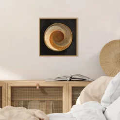 16" X 16" Woven Beauty I On Black By Albena Hristova Framed Canvas Wall Art - Amanti Art -Home Furniture GUEST 6096eb06 57b1 448a b7cb 7e1afbdbd5a4