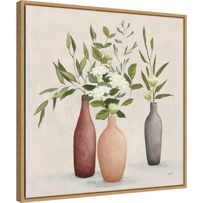 22" X 22" Natural Bouquet I Gray By Julia Purinton Framed Canvas Wall Art Light Brown - Amanti Art 3 22" X 22" Natural Bouquet I Gray By Julia Purinton Framed Canvas Wall Art Light Brown - Amanti Art