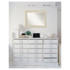 32" X 26" Country White Wash Framed Wall Mirror - Amanti Art -Home Furniture GUEST 61ec0aa5 5a79 4162 a0cc 90a421fd244b