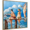 30" X 30" Tea Break On The Jetty By Ronald West Framed Canvas Wall Art Print - Amanti Art -Home Furniture GUEST 637305ec 347c 4af0 9447 bfc8ffdf0374