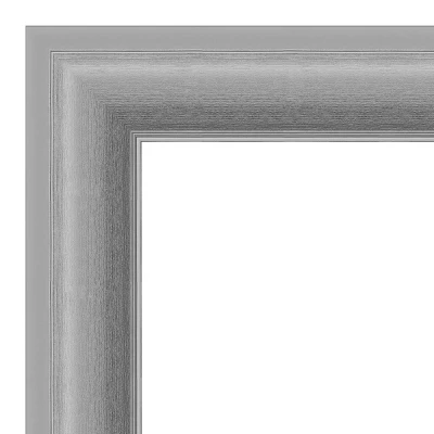 42" X 30" Non-Beveled Peak Polished Nickel Bathroom Wall Mirror - Amanti Art 4 42" X 30" Non-Beveled Peak Polished Nickel Bathroom Wall Mirror - Amanti Art - Image 2