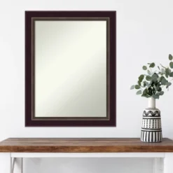 22" X 28" Non-Beveled Signore Bronze Wood Wall Mirror - Amanti Art -Home Furniture GUEST 644b7839 f915 4473 8492 2439e4cc86b0