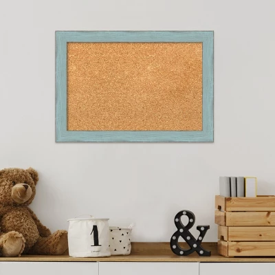 Amanti Art Sky Blue Rustic Wood Framed Corkboard, Natural Cork 7 Amanti Art Sky Blue Rustic Wood Framed Corkboard, Natural Cork - Image 5